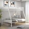 Twin Over Full Bunk Bed Metal Frame Strong Guardrail and Ladder Included